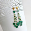 Malachite Hearts Duster Tassel Earrings -  Monique Duster Earrings