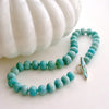 #5 Amanda Choker Necklace - Amazonite With Abalone Inlay Toggle