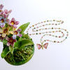 #2 Le Papillon X Necklace - Tourmaline Watermelon Tourmaline Butterfly Pendan