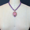 #5 Montepulciano Choker Necklace - Amethyst Venetian Glass Intaglio