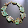 #1 Dyann II Necklace - Chrysoprase Slices Smokey Quartz