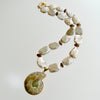 #2 Cibele Necklace - Moonstone Nautilus Fossil