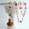 #4 Toinette Necklace - Salmon Chalcedony Pink Quartz Salmon Opaline Scent Bottle Necklace