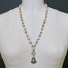 #4 Lynnette Necklace - Champagne Mystic Moonstone Sterling Lions Paw Amulet