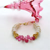 #1 Valentina II Bracelet - Pink Sapphires Coin Pearls