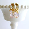 #3 Marisol Cluster Earrings - Pink Topaz Seed Pearls