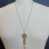 Moss Aquamarine, Sunstone, Spessartite, Hessonite Clusters and Agate Pendant Necklace - Abbi II Necklace