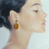 Grecian Goddess Intaglios Citrine Post Earrings - Boccadasse Earrings