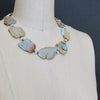 Snakeskin Jasper Amazonite Fossil Coral Necklace - Jessa IV Necklace