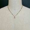 Tourmaline Butterfly Pendant Tourmaline Beaded Chain - Le Papillon XXIII Necklace