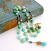 Chrysoprase Coins Peruvian Blue Opal Kyanite Necklace - Molly II Necklace
