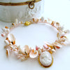 10K Gold Angelskin Coral Carved Cameo Shell Necklace - Shell of an Idea V Necklace