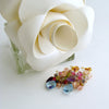 Blue/Pink Topaz, Amethyst, Lemon/Cherry Quartz, Peridot, Iolite Cluster Earrings - Fleur VIII Earrings