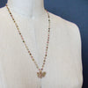 Ballet Pink Green Watermelon Tourmaline Butterfly Necklace - Papillon XVIII Necklace