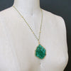 Malachite Pendant Satellite Malachite Chain Necklace - Melia Necklace