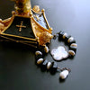 Onyx Lanterns and Coin Pearl Bracelet With MOP Quatrefoil - Noir et Blanc Bracelet