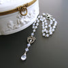 Ice Quartz Victorian Silver Paste Heart Pendant Necklace - Queen of Hearts Necklace