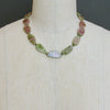 Organic Watermelon Tourmaline Slices Choker Necklace - Tanzy Necklace