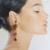Tourmaline Slices Long Tourmaline Cluster Earrings - Tatiana III Earrings