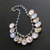 #4 China Doll Aqua Blue Necklace - Blue Topaz Minature Porcelain Plates