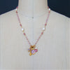 #6 Peu d’Abelle III Necklace - Bee Intaglio Pendant Orchid Chalcedony Pink Sapphires