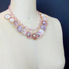 #6 China Doll Pink Necklace Pink Quartz Pink Plates