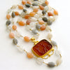 #2 Castelmezzano Necklace - Multi Moonstone Venetian Glass Intaglio
