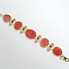 #2 Acireale Intaglio Bracelet - Salmon Intaglios Rubies Pearls