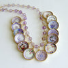 #2 China Doll Lavender Purple Necklace - Pink Amethyst Porcelain Plates