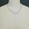 Orchid Kunzite Nuggets Amethyst Choker Necklace Shell Inlay Toggle - Orianne V Necklace