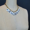 Mother of Pearl Scrimshaw Étrange Token Charm Necklace - Calliope Necklace