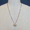 Ballet Pink Green Watermelon Tourmaline Butterfly Necklace - Papillon XVIII Necklace
