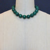 Malachite Choker Necklace With Sterling Malachite Toggle - Monique Necklace