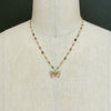 Pink Mint Green Watermelon Tourmaline Butterfly Necklace - Papillon XV Necklace