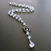 Ice Quartz Victorian Silver Paste Heart Pendant Necklace - Queen of Hearts Necklace