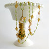#2 Juliana Scent Bottle Necklace - Peridot & Pink Pearls