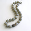 #1 Harper Choker Necklace - Gray Monstone Natural Topaz