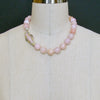 #7 Dahlia III Necklace - Morganite Beryl Pink Zircon MOP Opal Necklace