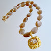 ## Abagail Necklace - Brown Moonstone Sardonyx Cameo Pendant