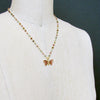 #5 Le Papillon X Necklace - Tourmaline Watermelon Tourmaline Butterfly Pendan