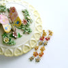 #4 Multi Sapphire Flower Earrings - Florette Earrings