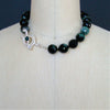 #6 Jaden Choker Necklace - Green Black Agate