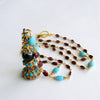 #6 Adrianna Necklace - Austro Hungarian Fob Garnets Turquoise