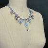 Kyanite Blue White Porcelain Bead Charm Necklace - Bluebelle II Necklace
