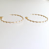 Inside Outside 14K Matte Gold Diamond Hoop Earrings - Ariana Earrings