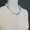 Aquamarine Prasiolite Opal MOP Choker Necklace - Brynn IV Necklace