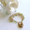 Rock Crystal Peridot Topaz Cluster Bracelet Padlock Heart - Posey Bracelet