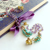 #5 Lucy Necklace - 18KYG Lucy Fob Sleeping Beauty Turquoise Amethyst Mystic Moonstone