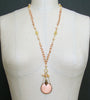 #4 Aline Necklace - Coral Filigree Guilloche Chatelaine Scent Bottle
