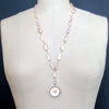 #5 Georgiana Necklace - Lover's Eye Locket Pink Blush Biwa Pearls
